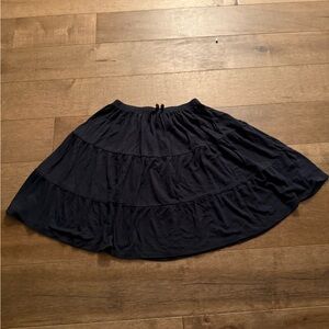 Zara Navy Tiered Skirt